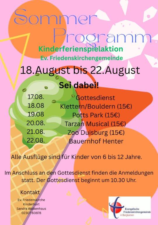 Plakat Sommerferienausflüge 2025